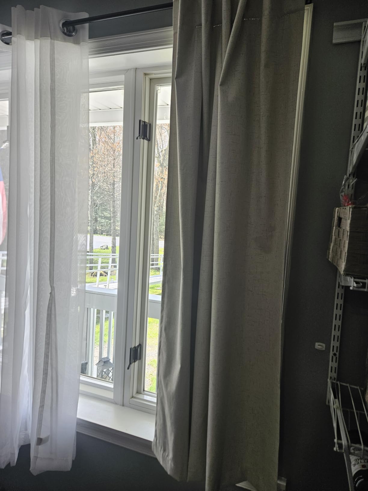 Extra Wide 70 Inch Linen Soundproof Blackout Thermal Curtains for Summer Heat, Noise Reducing Insulated Black Out Sliding Door Curtain for Bedroom 84 Inch Long, Living Room Drapes 84 Length 2 Panel Set customer photo 1