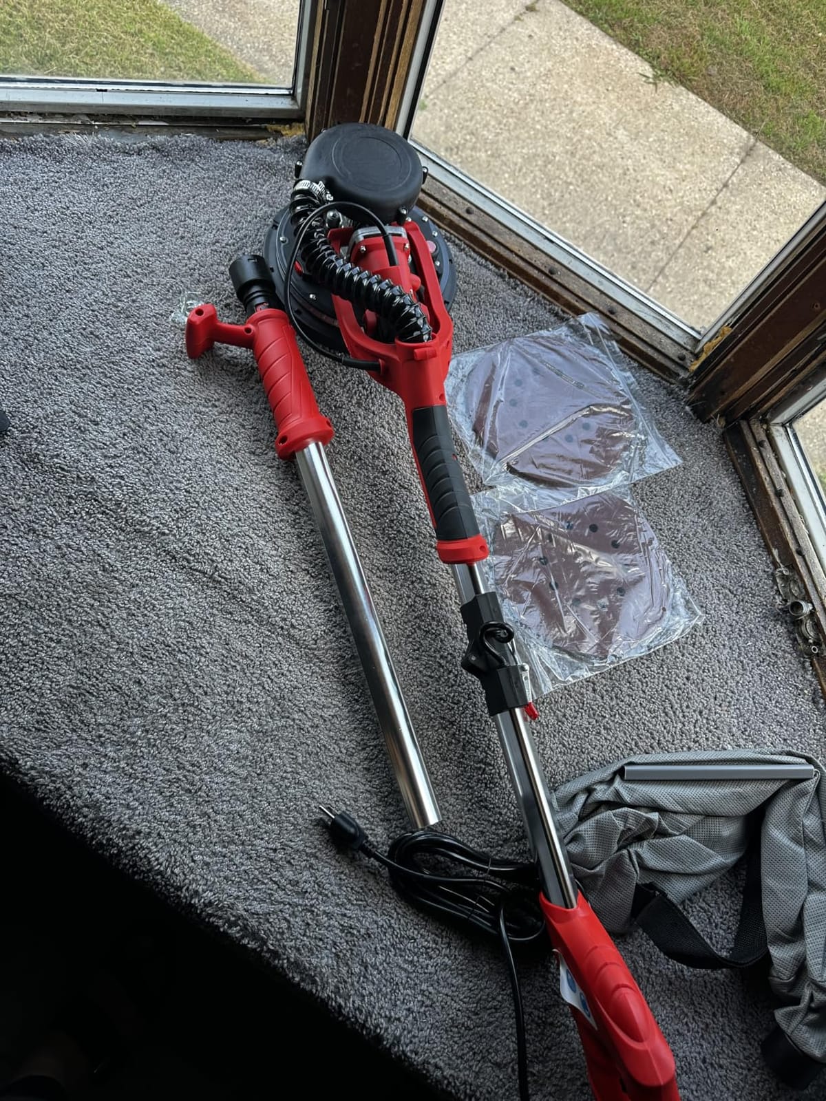 Drywall Sander, 2025 Upgraded 8-Amp Popcorn Ceiling Removal Tool, Red customer photo 1