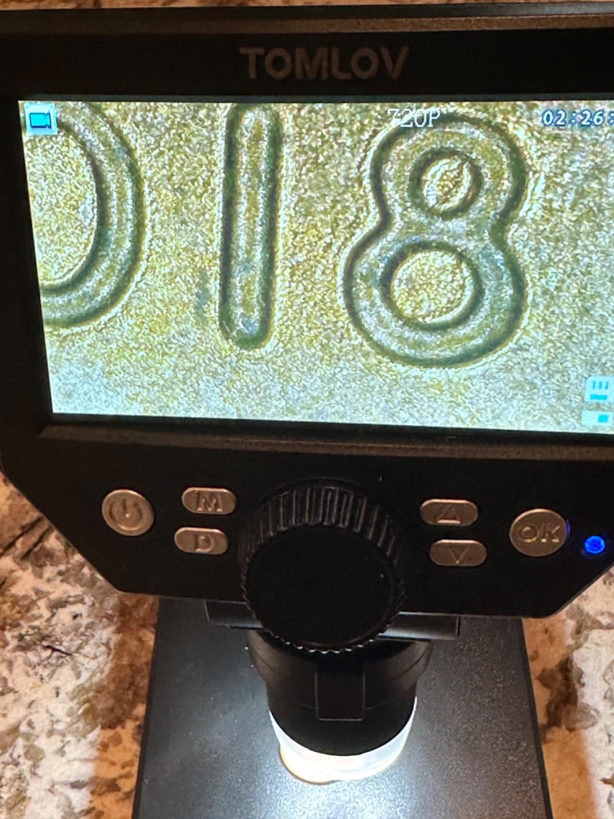 TOMLOV DM10 Digital Coin Microscope with Light, 10.1