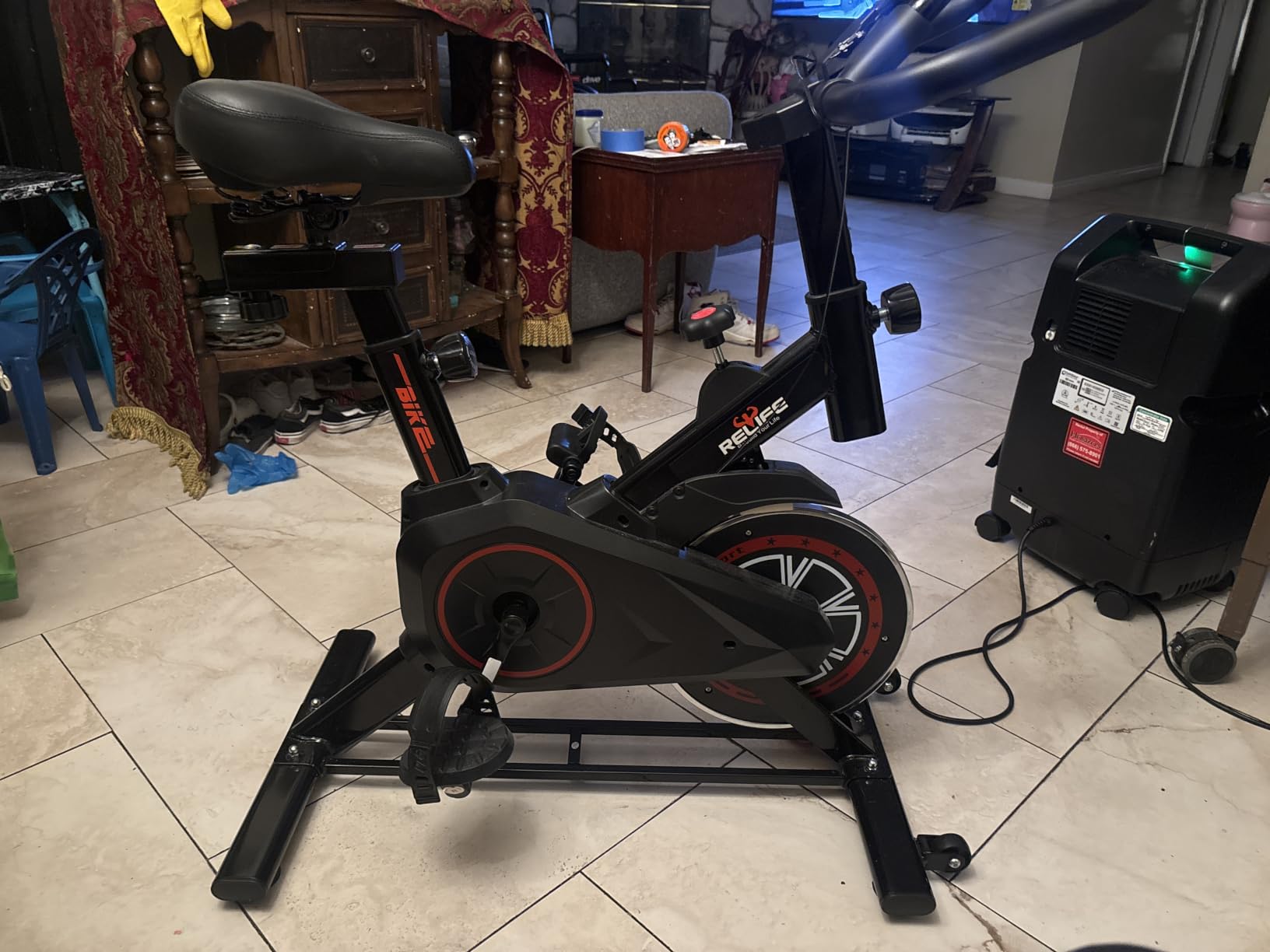 RELIFE REBUILD YOUR LIFE Exercise Bike, Friction Stationary Bike for Home customer photo 2