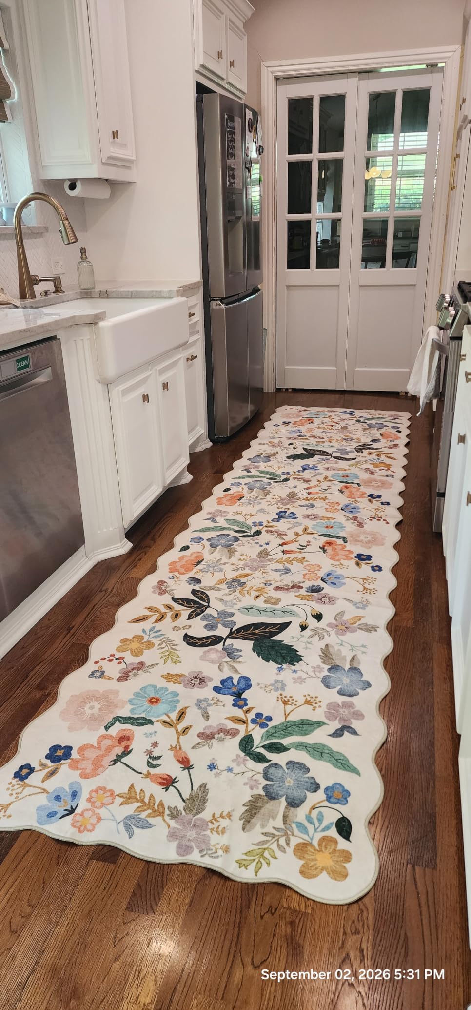 2-Piece Kitchen Runner Rug Set: Washable Non-Slip Floor Mats for Sink & Stove Cooking Area Soft Low Pile Water-Resistant Carpet for Dishwasher Fridge Fronts Durable Kitchen Island Mats (2x3+2x4, Beige) customer photo 2