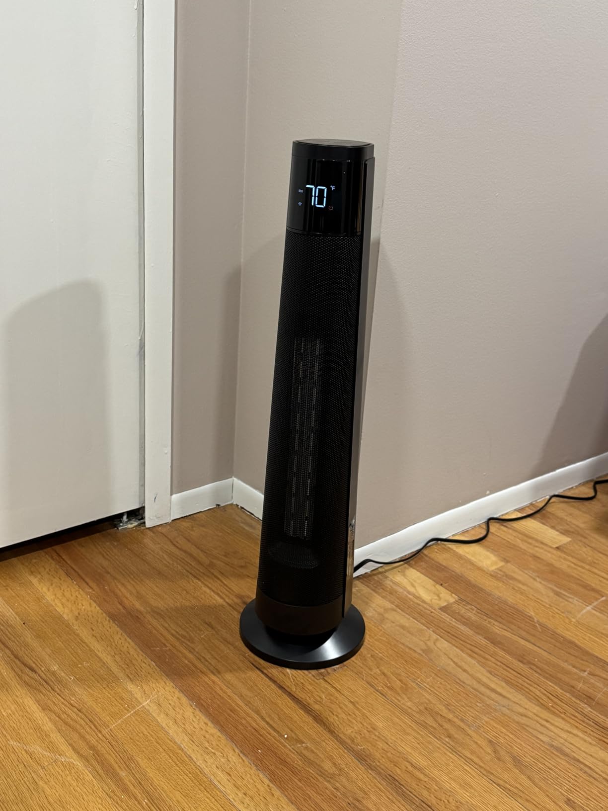 FLANUR 1500W PTC Ceramic Smart Space Heaters for Indoor Use, Portable Heater with Remote & App Control for Large Room, Office, ECO Modes, Safety Protection, 70° Oscillation, 12H Timer, Black, 1 Pack customer photo 2
