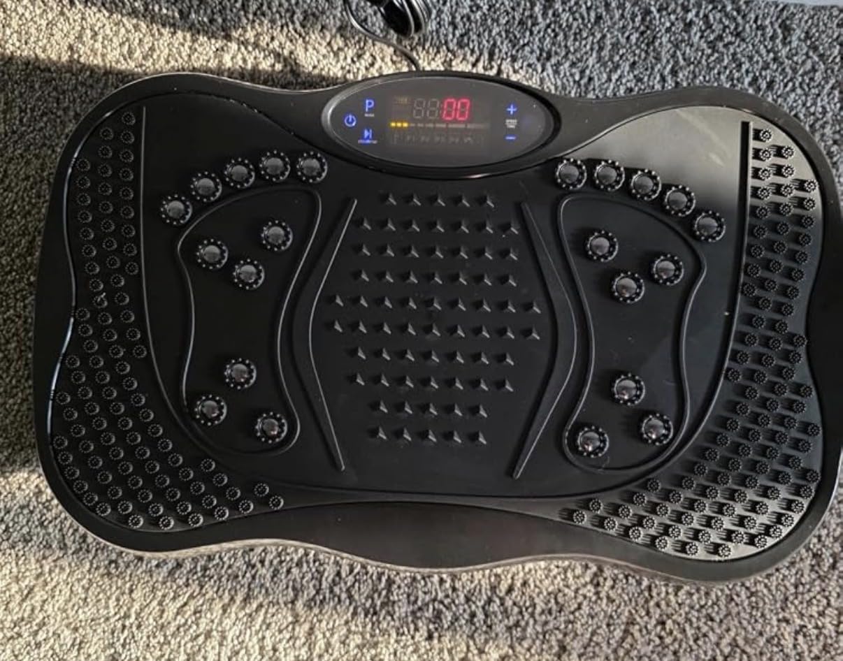 Vibration Plate Exercise Machine, 130 Levels Full Body Workout Vibrating Plate for Lymphatic Drainage Weight Loss, 450 Lbs Capacity Shake Platform with Bluetooth for Women Men customer photo 2