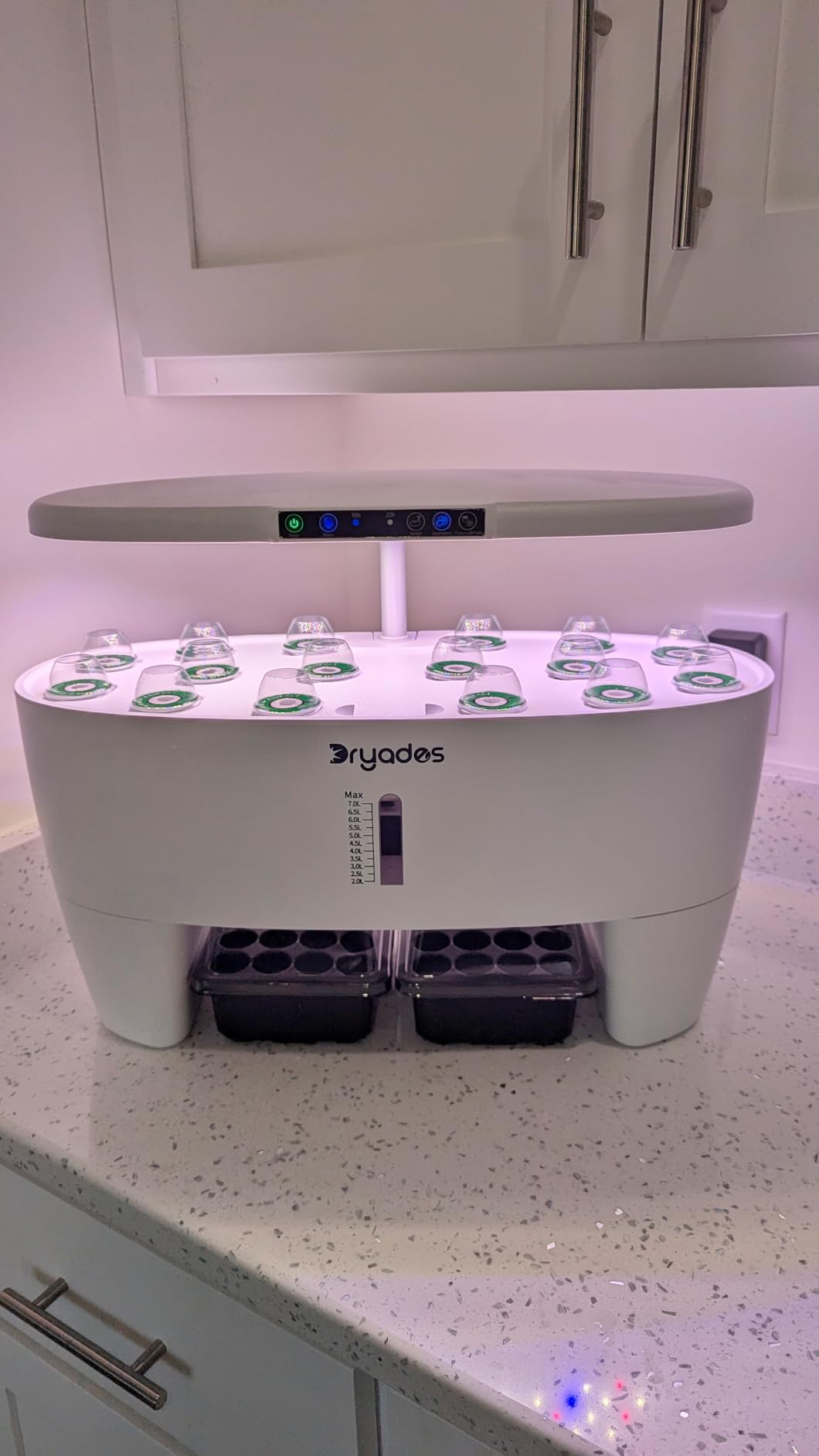 Indoor Hydroponic Growing System with 81 Pods Herbs Garden Kit with 30W Led Grow Light Large Movable 3-Layer Floor-Standing Hydroponic Gardening System for Vegetable Fruit customer photo 1