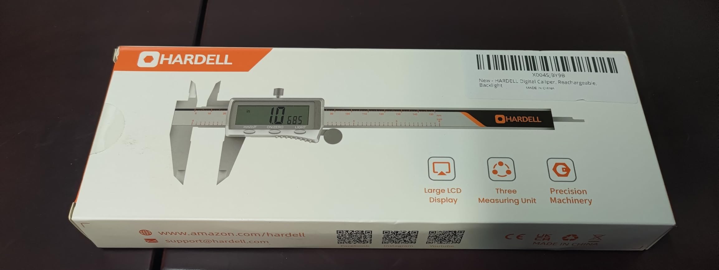 HARDELL Digital Caliper 6 Inch, Rechargeable All Metal W/Backlight Screen customer photo 1
