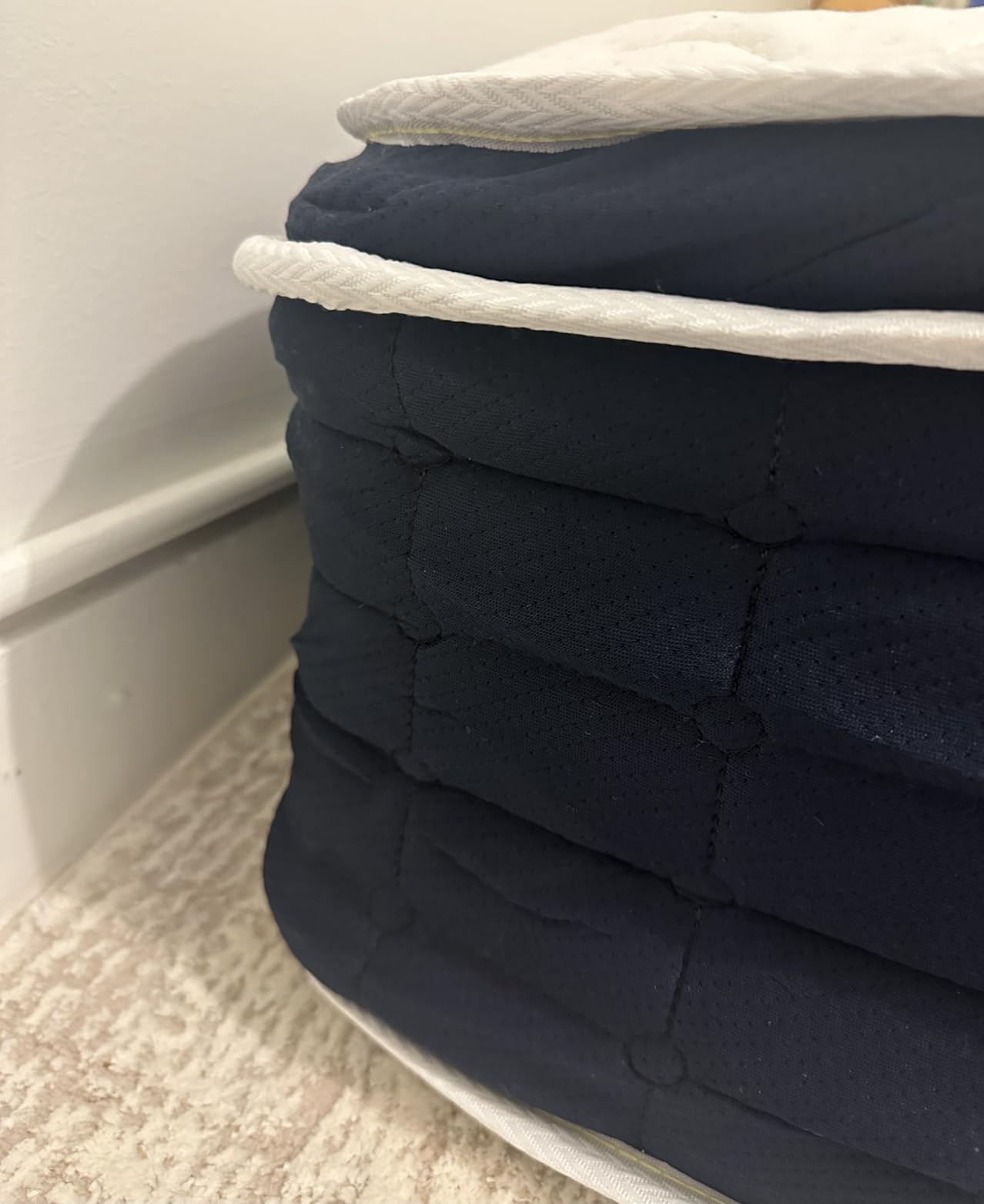 Coolvie 12 Inch Twin XL Mattress Firm, Memory Foam for Pressure Relief | Support Foam with Strong Pocket Springs, Extra Lumbar & Shoulder Support for Back & Stomach Sleepers, XL Long Size for Students customer photo 1