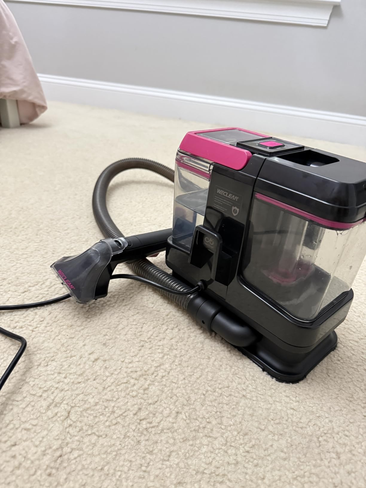 WECLEAN C5 Portable Carpet Cleaner Upholstery Deep Cleaner, Deep Cleaning for Carpet,Car Couch, with Deep Cleaning Solution,Blackpink customer photo 2