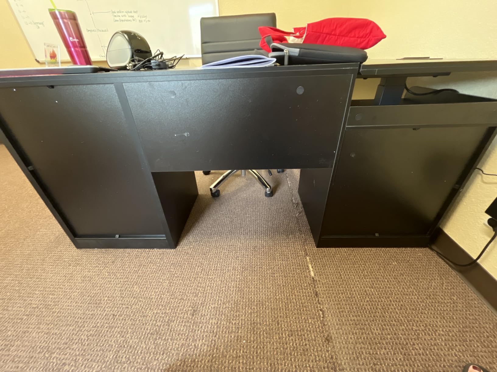 SEDETA Farmhouse L Shaped Electric Standing Desk, 63