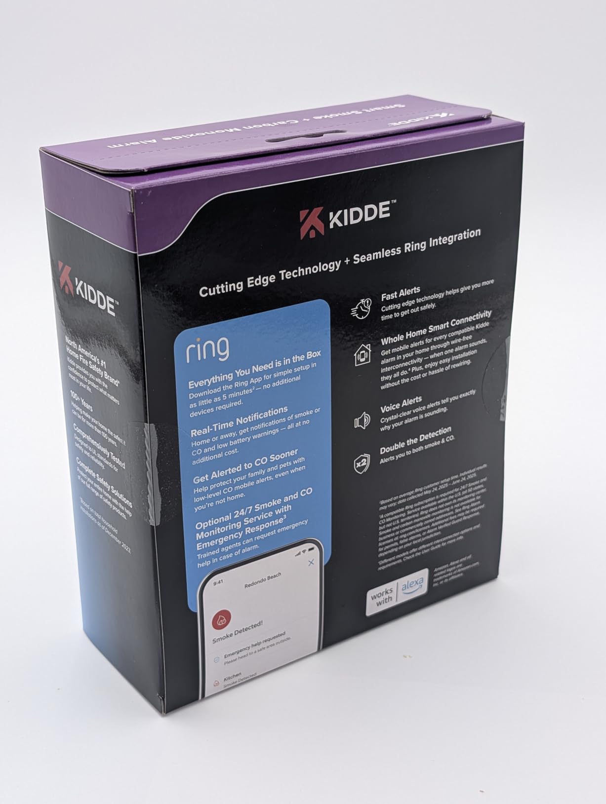 Kidde Smart Smoke & CO Detector with Ring, AA Battery, RGCUDR-RW customer photo 2