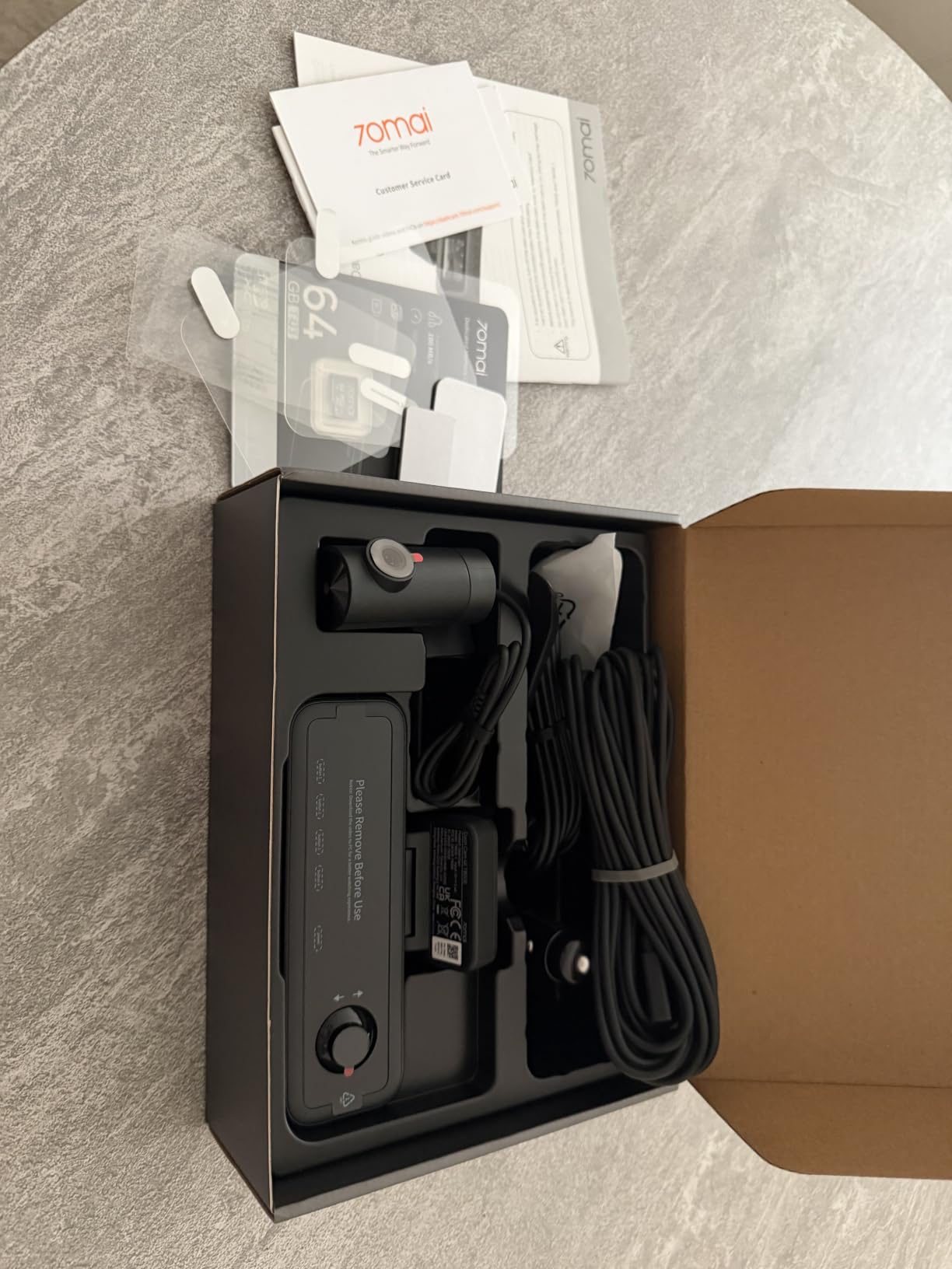 70mai 4K Dash Cam Front and Rear Inside, 3 Channel Car Dash Camera for Cars, Dashcam with GPS, Wi-Fi 6, Voice Control, Parking Monitor, Night Vision, Loop Recording, 64GB SD Card Included (T800E) customer photo 1