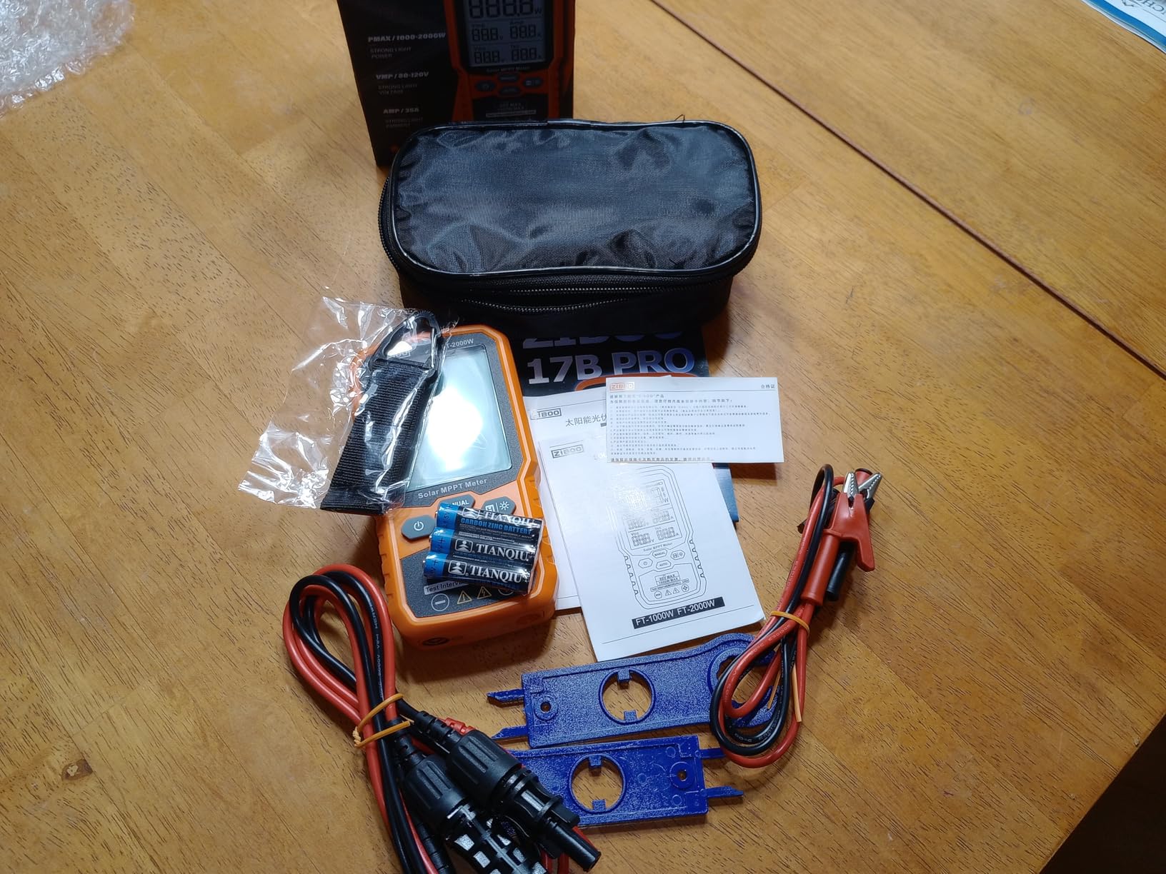 ZIBOO FT-2000W Solar Panel Tester MPPT Meter - 2000W Max Power, 150V/35A PV Module Tester for Voc/Isc, Open Circuit Voltage & Short Circuit Current, with Backlight & Data Hold customer photo 1