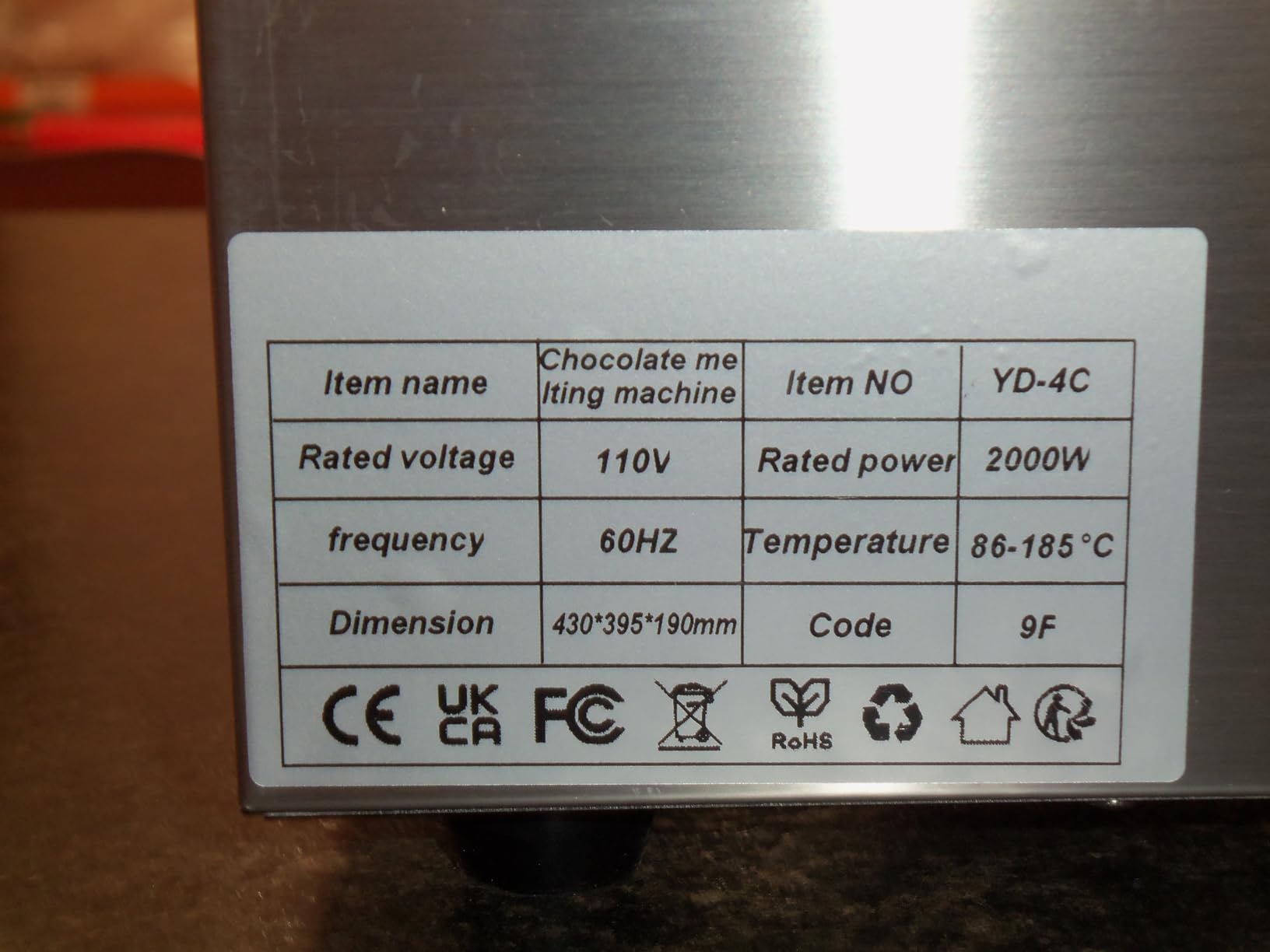 Chocolate Melting Pot 4-Tanks Commercial Chocolate Tempering Machine Chocolate Tempering Pot 2000W Electric Chocolate Melter Pot Chocolate Warmer for Milk Coffee Cheese customer photo 2