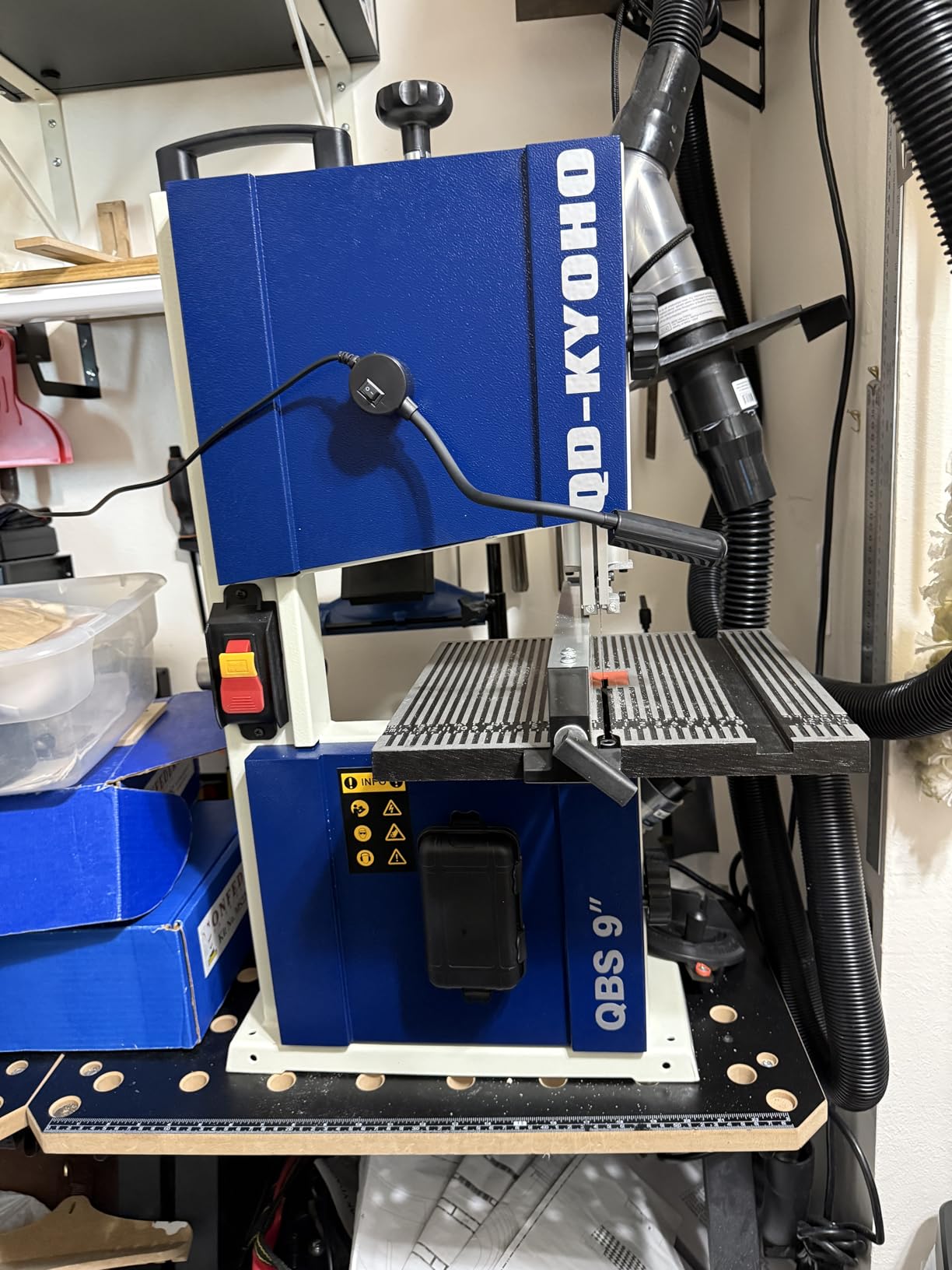 Band Saw, Portable 9-Inch Bandsaw for Woodworking, 2526 FPM Benchtop, 1/3 HP(output), 120 V 2.5-Amp Motor, Band Saws with Cast-Aluminum Worktable with Scale, Steel Bandsaws with Miter Gaug customer photo 2