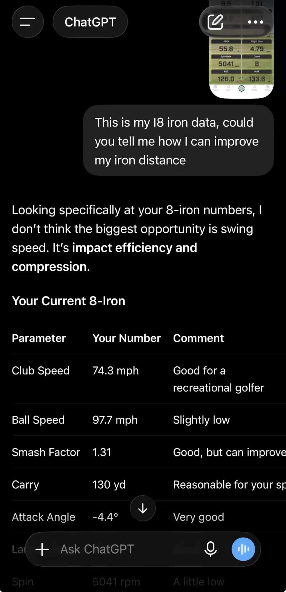 Golf Launch Monitor & Portable Swing Analyzer with 13 Metrics | Multi-Angle Practice Views, Shot Trajectory Display & Video Recording for iOS & Android customer photo 2