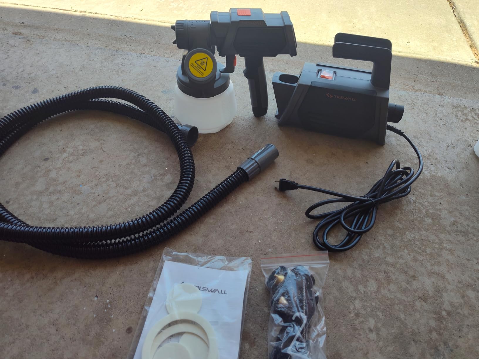 Tilswall Shark800 Paint Sprayer HVLP 800W Electric Spray Paint Gun, White customer photo 2