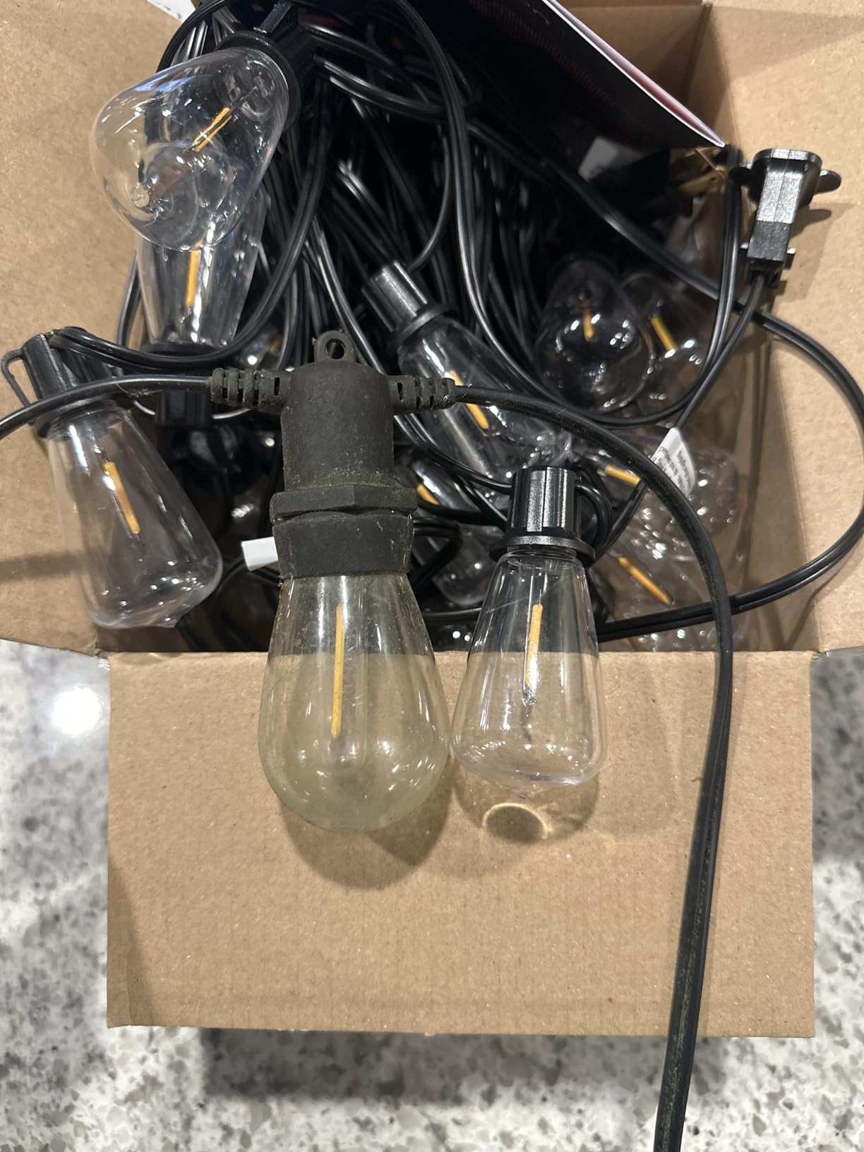 addlon 100FT Outdoor String Lights ST38 LED with APP Control Waterproof customer photo 2