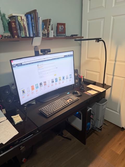 Honeywell HJ2 Clip On LED Desk Lamp with Clamp, Adjustable Reading Light, CRI97 Full Spectrum Eye-Caring Light, Clip On Clamp Design, Flexible Gooseneck, 3 Color Modes & Dimming for Reading customer photo 1