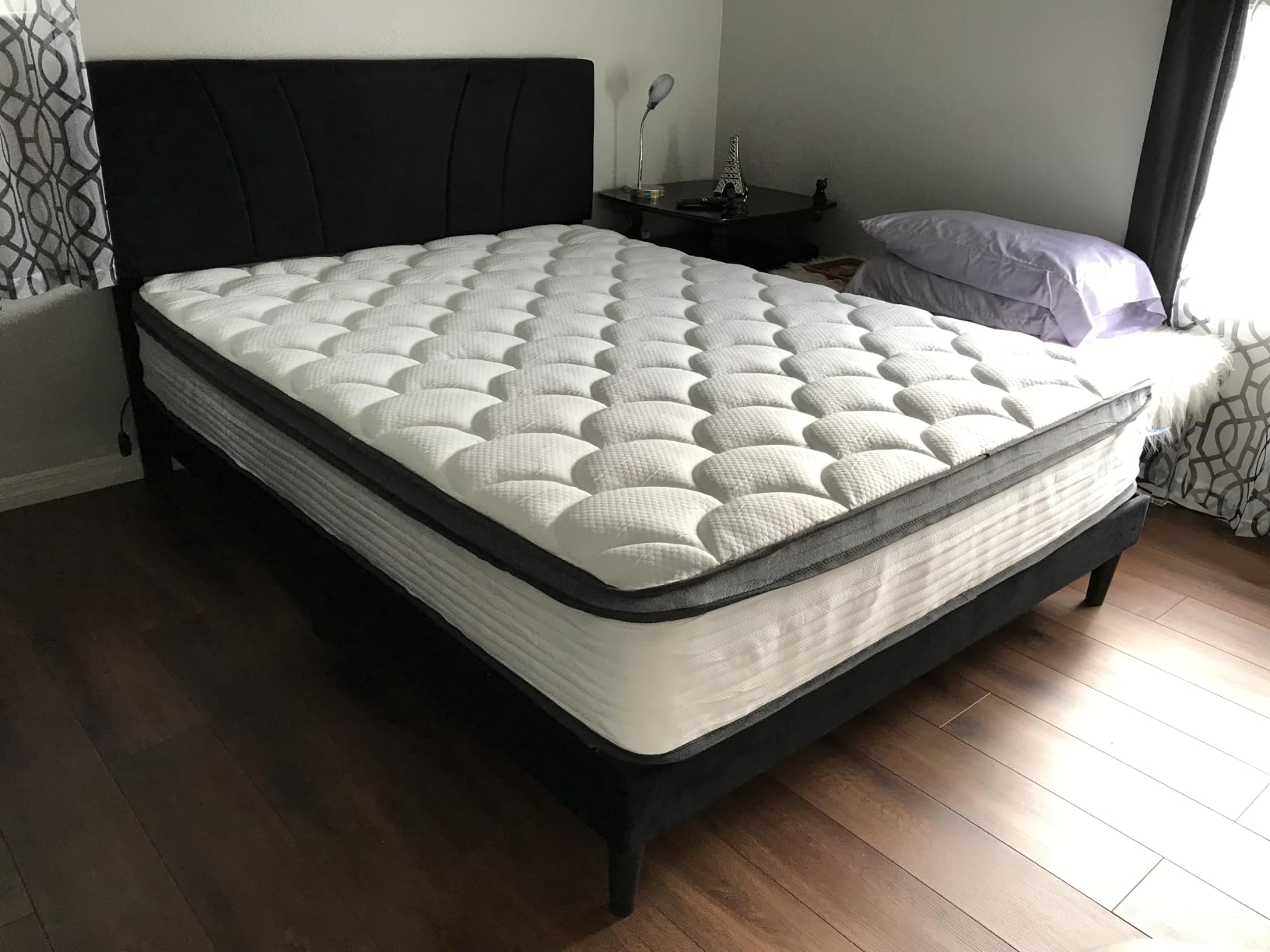 [New Version] 12 inches Hybrid Mattress Queen Size, Cooling-Gel Memory Foam & Pocket Springs, Firm Support for Back Pain Relief, Motion Isolation, CertiPUR-US Certified, Bed in a Box customer photo 2
