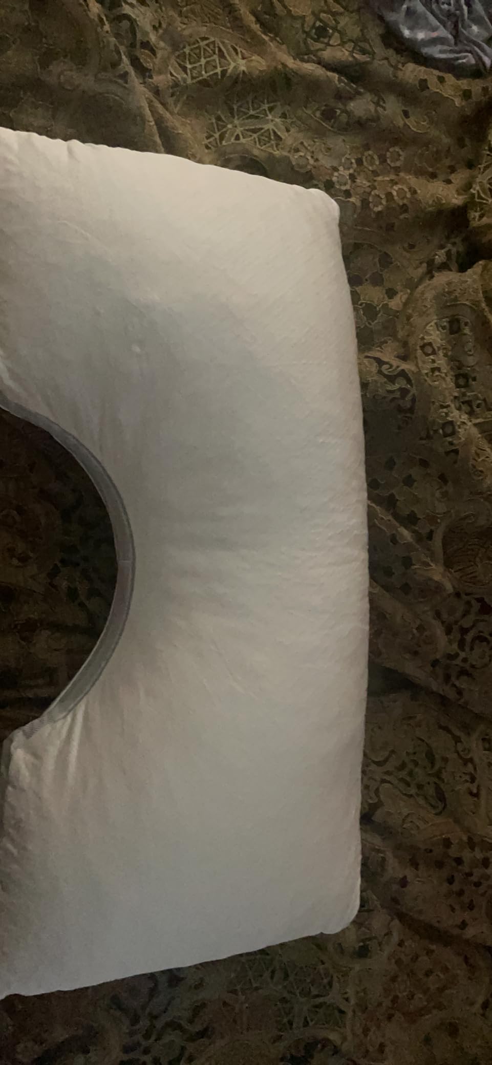 Coop Home Goods Eden Crescent Bed Pillow for Side & Back Sleepers, Queen Size, Adjustable Medium Soft Memory Foam Pillow with Cooling Gel & Ergonomic Crescent Shape, CertiPUR-US/GREENGUARD Gold customer photo 2