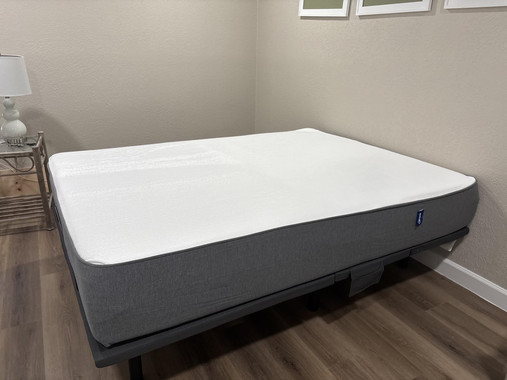 Marsail Queen Adjustable Bed Frame with Massage, Electric Adjustable Bed Base with Head & Foot Incline, Quiet Motor Adjustable Bed Frame with USB Ports, LED Light, Height-Adjustable Legs customer photo 1