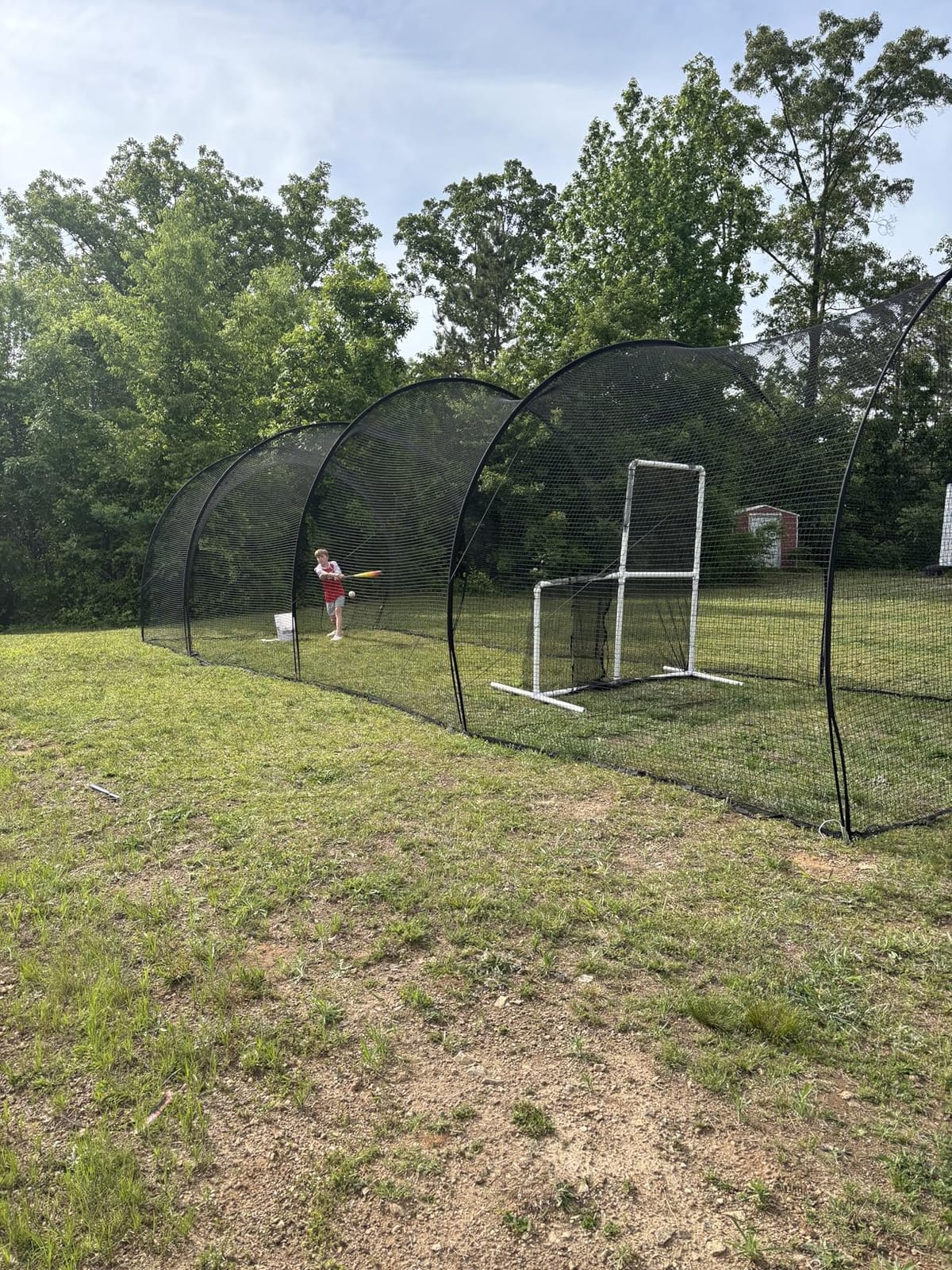 VEVOR Baseball Batting Cage,Carbon Steel/Fiberglasss Portable Batting Cage customer photo 1