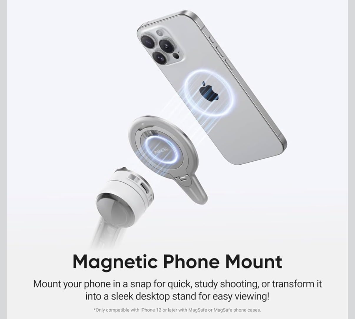 Insta360 Flow 2 Pro Gimbal Stabilizer for iPhone, Android, Phone Gimbal with AI Tracking, Fill Light, Built-in Selfie Stick & Tripod, Vlogging, Travel, Family, Sport - Ultimate AI Tracker Bundle Grey customer photo 2