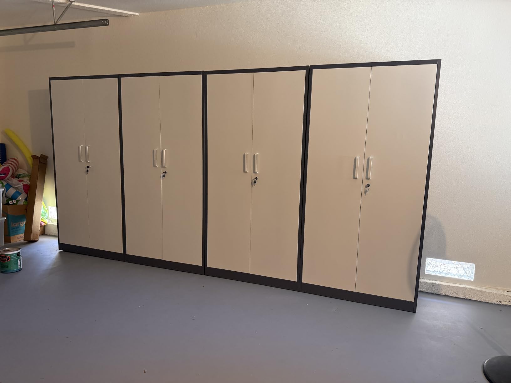 Yizosh Metal Garage Storage Cabinet with Locking Doors and Adjustable Shelves,- 71