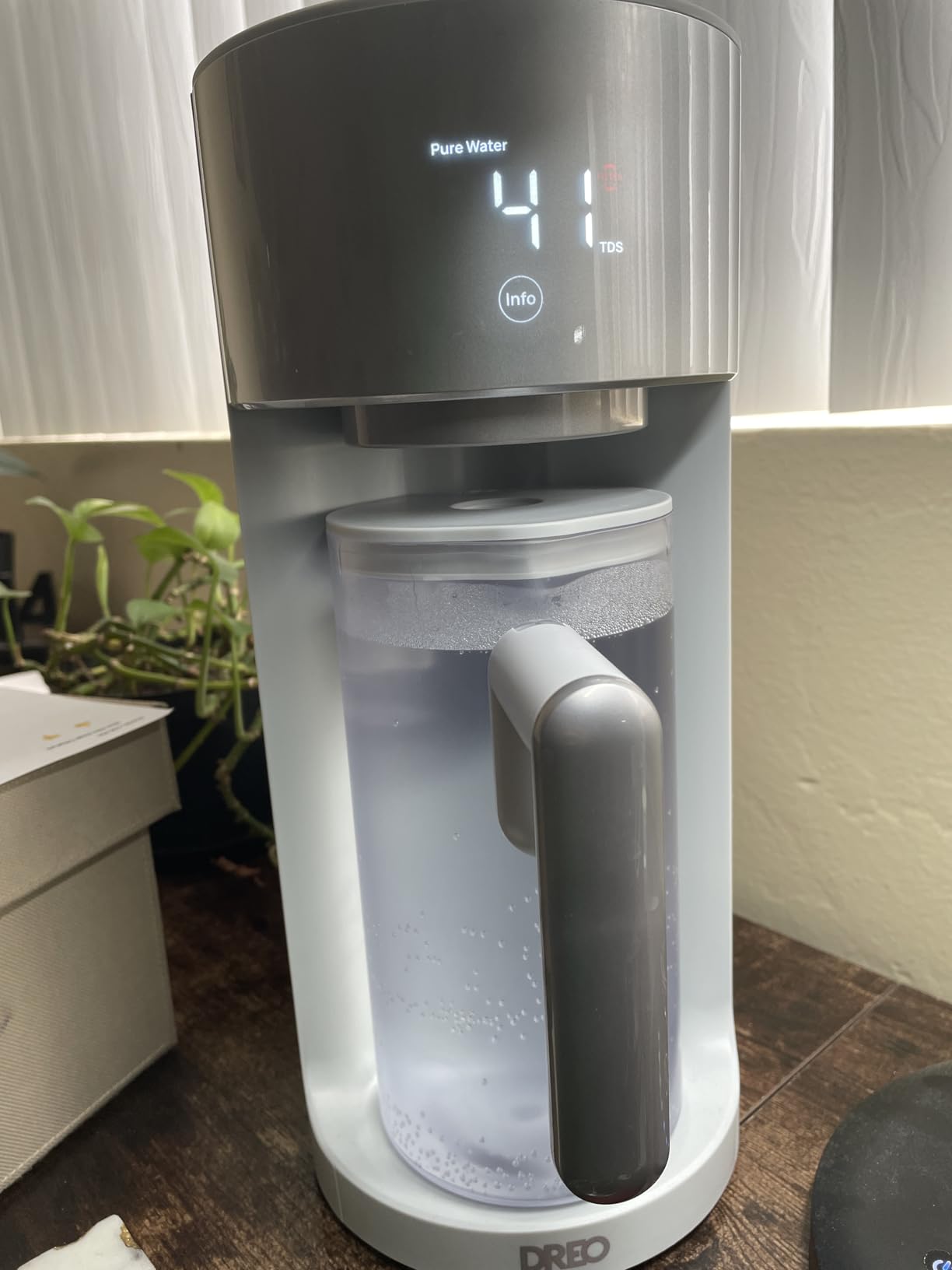 DREO Reverse Osmosis Water Filter Countertop, RO Filtration System, 3:1 Pure to Drain, TDS & Filter Life & Autofill Pitcher, Installation-Free, Self-Cleaning Water Purifier, RO Water Filter customer photo 1