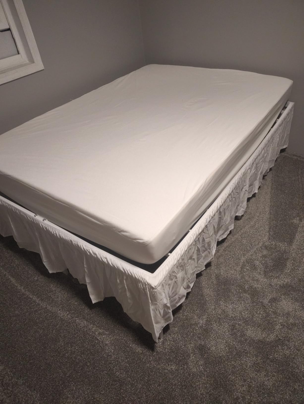 Allewie Queen Bed Frame, 18 Inch Metal Beds with Storage Space, White | Heavy-Duty Metal Platform Beds, Large Under-Bed Storage Space, No Box Spring Needed, Easy Assembly customer photo 1