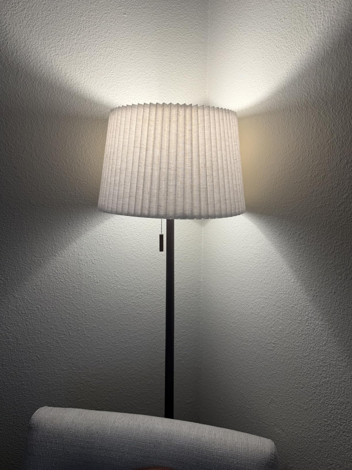MOFFE Mid Century Modern Real Wood Floor Lamp with 2 Shades for Two Looks | 65