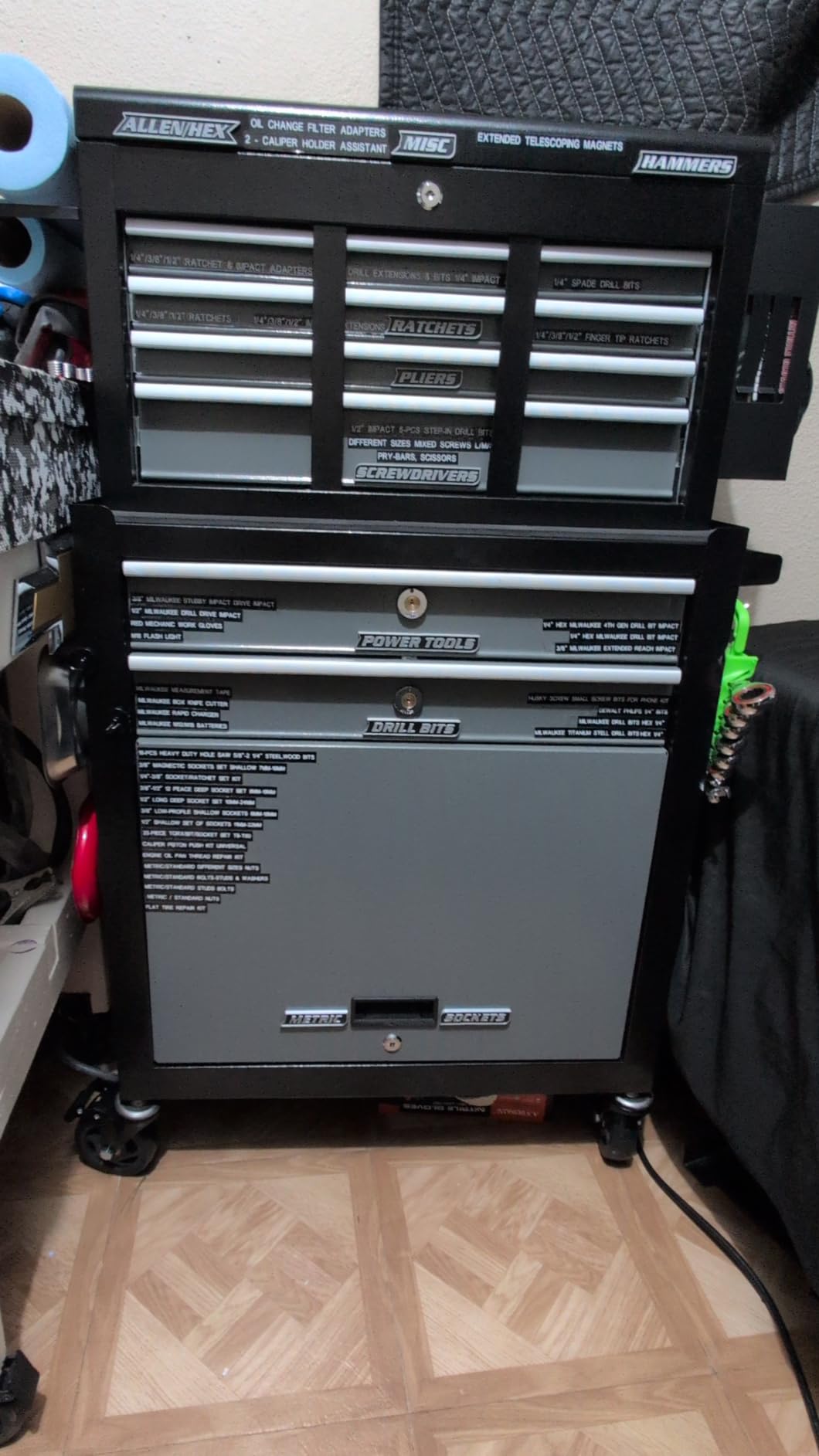 8-Drawer Tool Chest with Wheels, 42'' Rolling Tool Chest Heavy Duty,Black customer photo 2