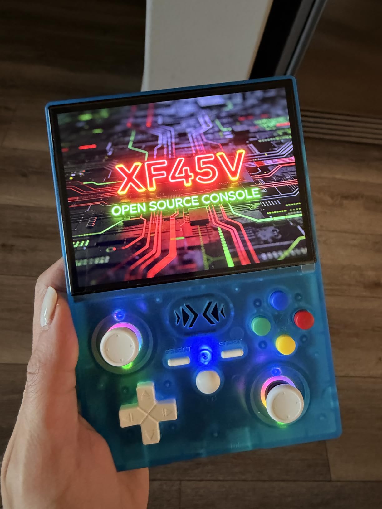 MAX Ⅱ Retro Gaming Console, 4.5 Inch 4K HD IPS Screen Retro Video Game Console, Handheld Game Console Preloaded 30+ Emulator Games, Linux System, Portable Video Console for Adult customer photo 2