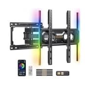 Perlegear Large Full Motion TV Wall Mount for 55–120 inch TVs up to 220 lbs | 20% thicker heavy-duty steel, pre-assembled tv mount, tool-free tilt, swivel, extend, fits 16