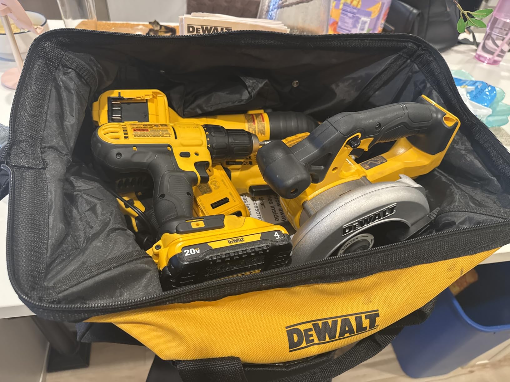 DEWALT 20V MAX 5-Tool Power Tools Combo Kit, Includes 1/2 Cordless Drill,1/4 Impact Driver, Reciprocating Saw, Circular Saw, Oscillating Tool, 5Ah Battery and Charger (DCK540D1) customer photo 1