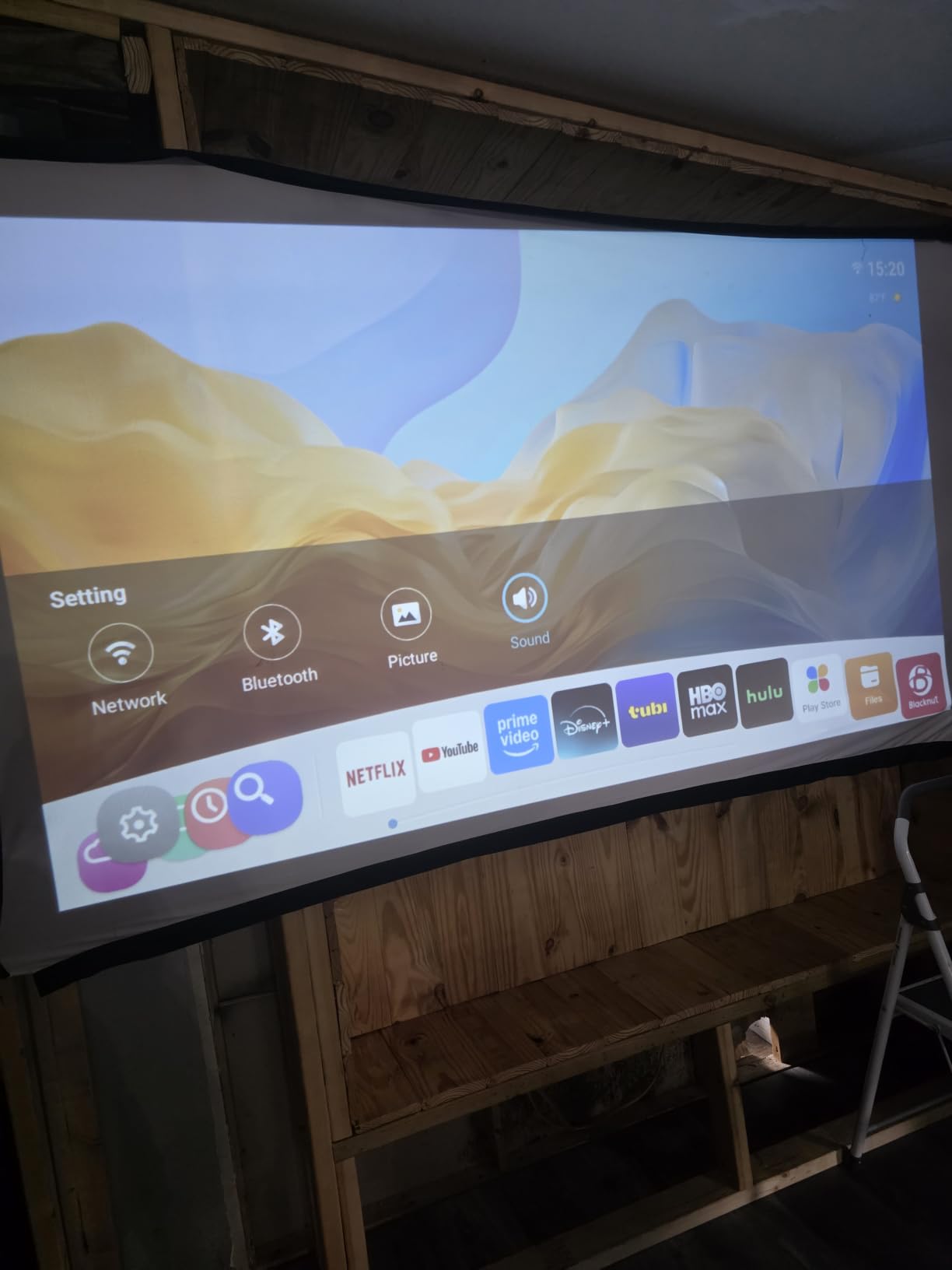 Outdoor Projector with Netflix Built-in, 4K Support Smart Projector 3500 Brightness with WiFi and Bluetooth, Auto Focus & Keystone, 360°Rotatable Stand Portable Movie Projectors for Home Theater customer photo 2