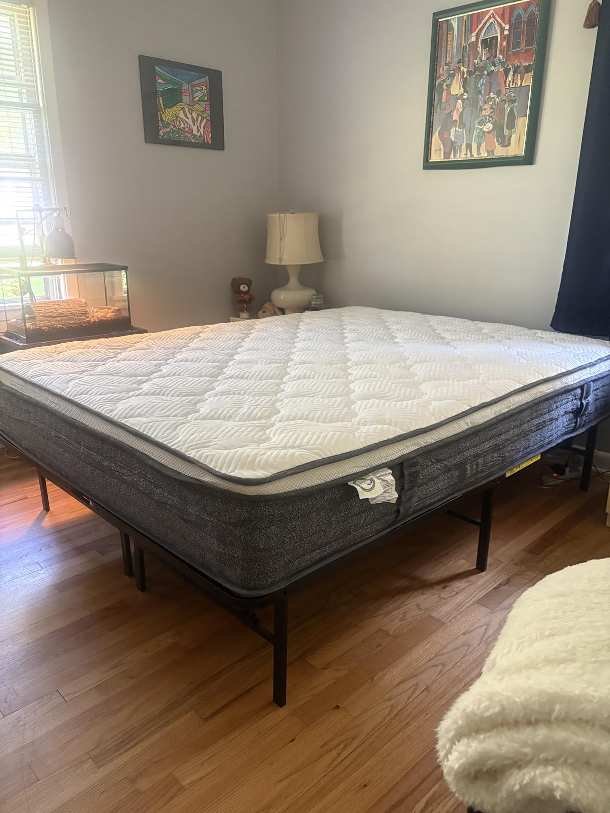 PUBPLON Queen Mattress, Hotel Luxury Hybrid 12 Inch Queen Size-Gel Memory Foam Mattress in a Box (New Version), Individually Wrapped Pocket Spring, Pressure Relief Edge Support, Medium Firm customer photo 2