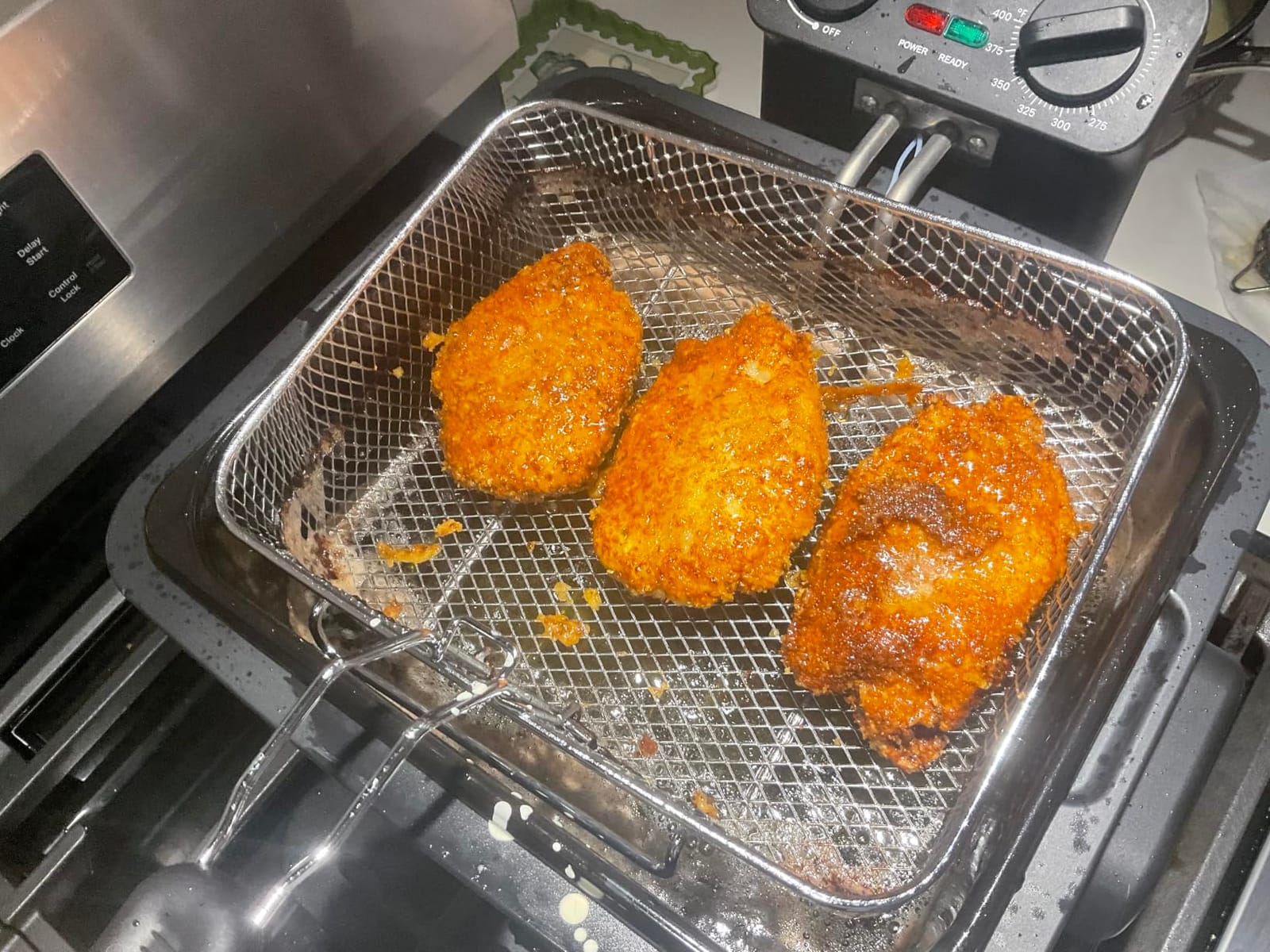 OSTBA Electric Deep Fryer with 3 Baskets, 4.75QT Stainless Steel Countertop customer photo 2