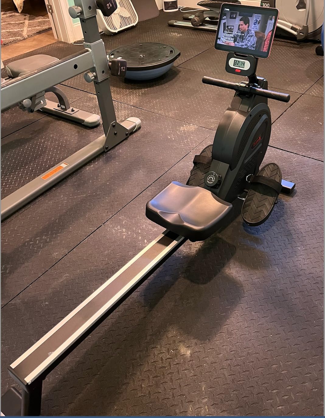 Dripex Water Rowing Machines for Home, Foldable Row Machine with 400LBS Weight Capacity, Rower Machine with Dedicated LCD Monitor, Comfortable Seat, Bluetooth App Compatible for Home Gym Exercise customer photo 2