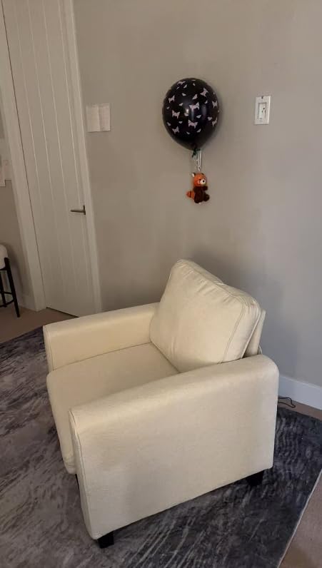 Comfy Accent Chairs for Living Room, Mid Century Modern Upholstered Living Room Chair, Chenille Reading Armchair for Apartment, Waiting Room, Office, Green customer photo 1