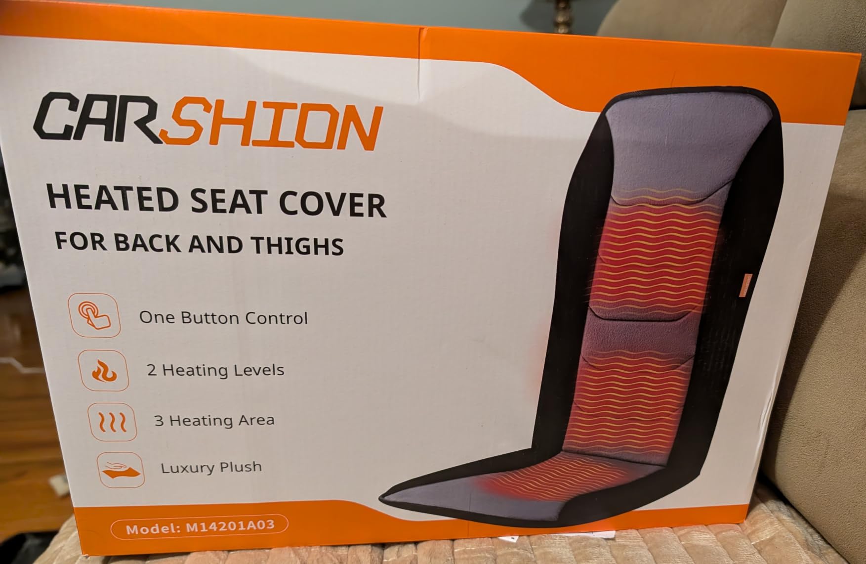 CARSHION Heated Seat Cover with Fast Heat & Plush Fabric customer photo 1
