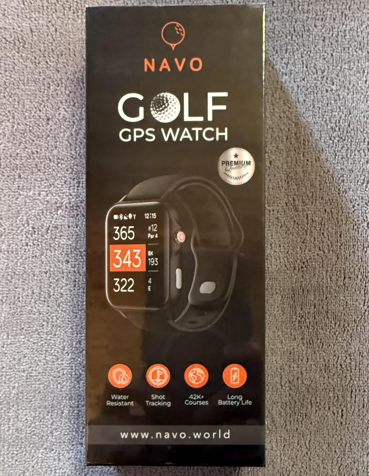 NAVO W1 Golf GPS Watch – Front, Middle & Back Distances, Hazard Tracking, No Subscription customer photo 2