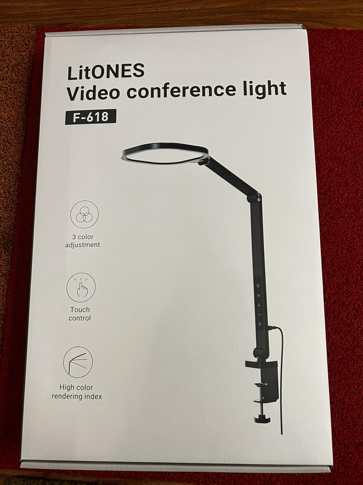 LitONES Remote LED Desk Lamp with Clamp, Metal Arm, 30 Modes, CRI 97.8 | Eye-Care, Professional Lighting for Zoom Meeting, Streaming, Podcasting, 360° Rotatable, Memory, Timer, Touch control customer photo 2