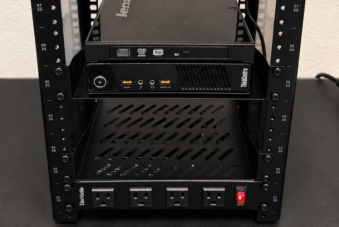 10 inch Rack PDU, 8 Outlets, 15A, 125V, 1875W, Metal Case | Heavy Duty, 4 Front & 4 Rear Outlets, 15A Overload Switch, 1U RackMount, Rear Power Cord, Ideal for 6U+ Mini Server Rack customer photo 1