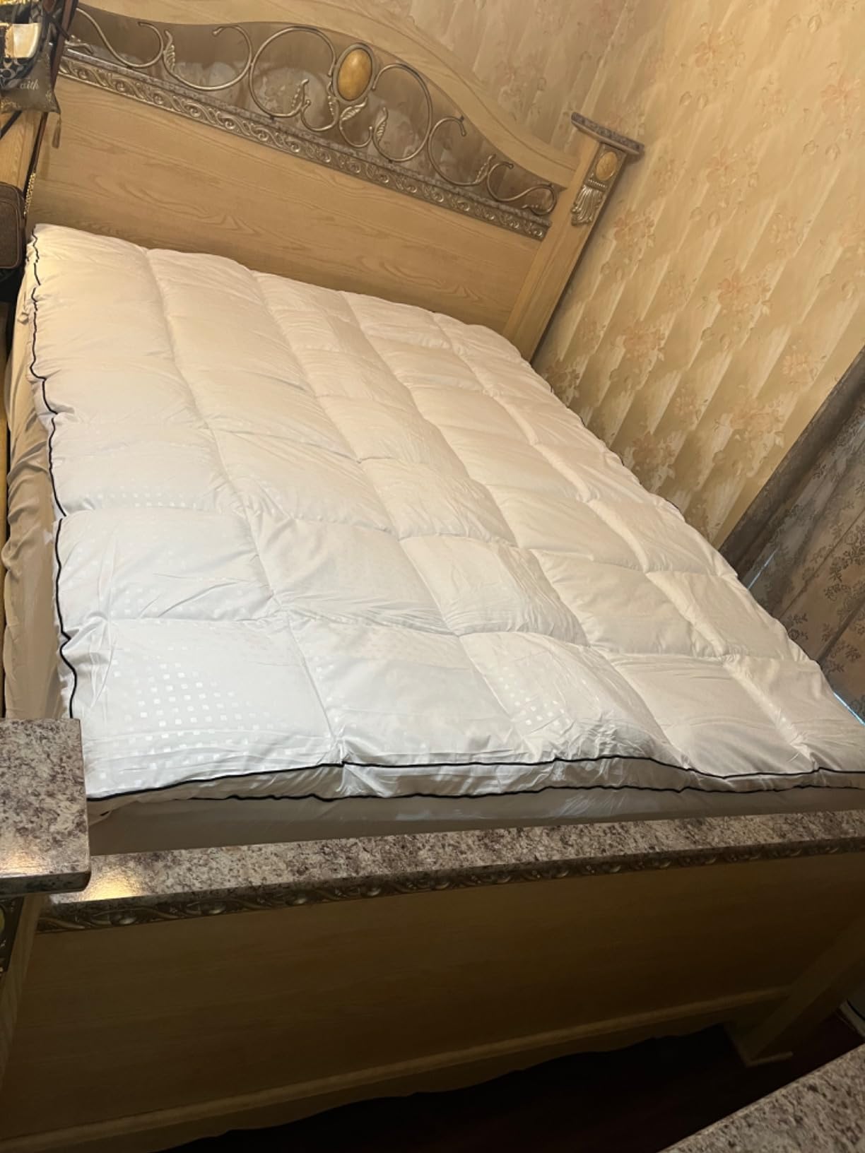 MASVIS 4 Inch Queen Mattress Topper, 2-in-1 Dual Layer Design, 2