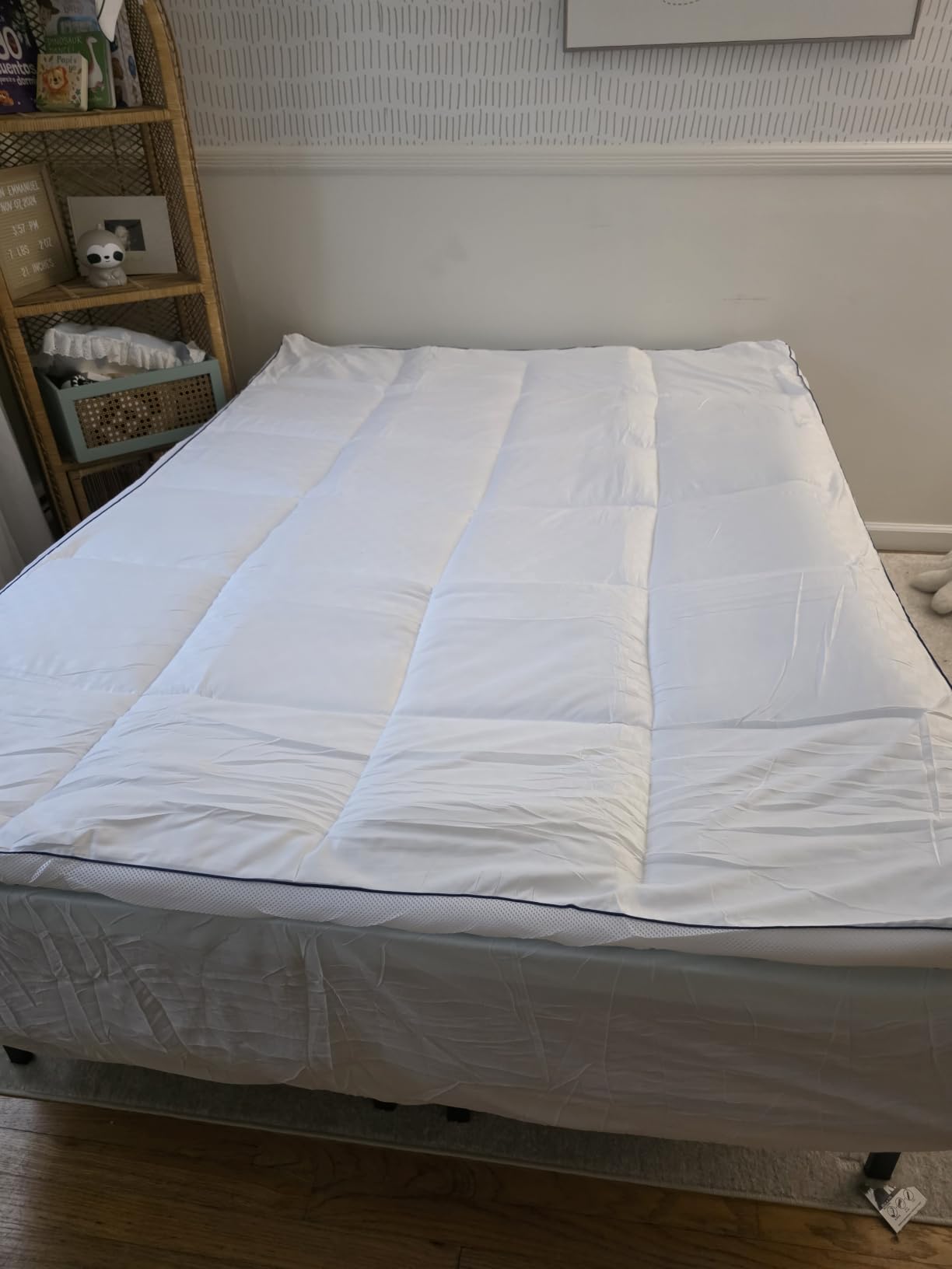 Queen 4 Inch Dual Layer Memory Foam Mattress Topper, Cooling Gel Pad customer photo 2
