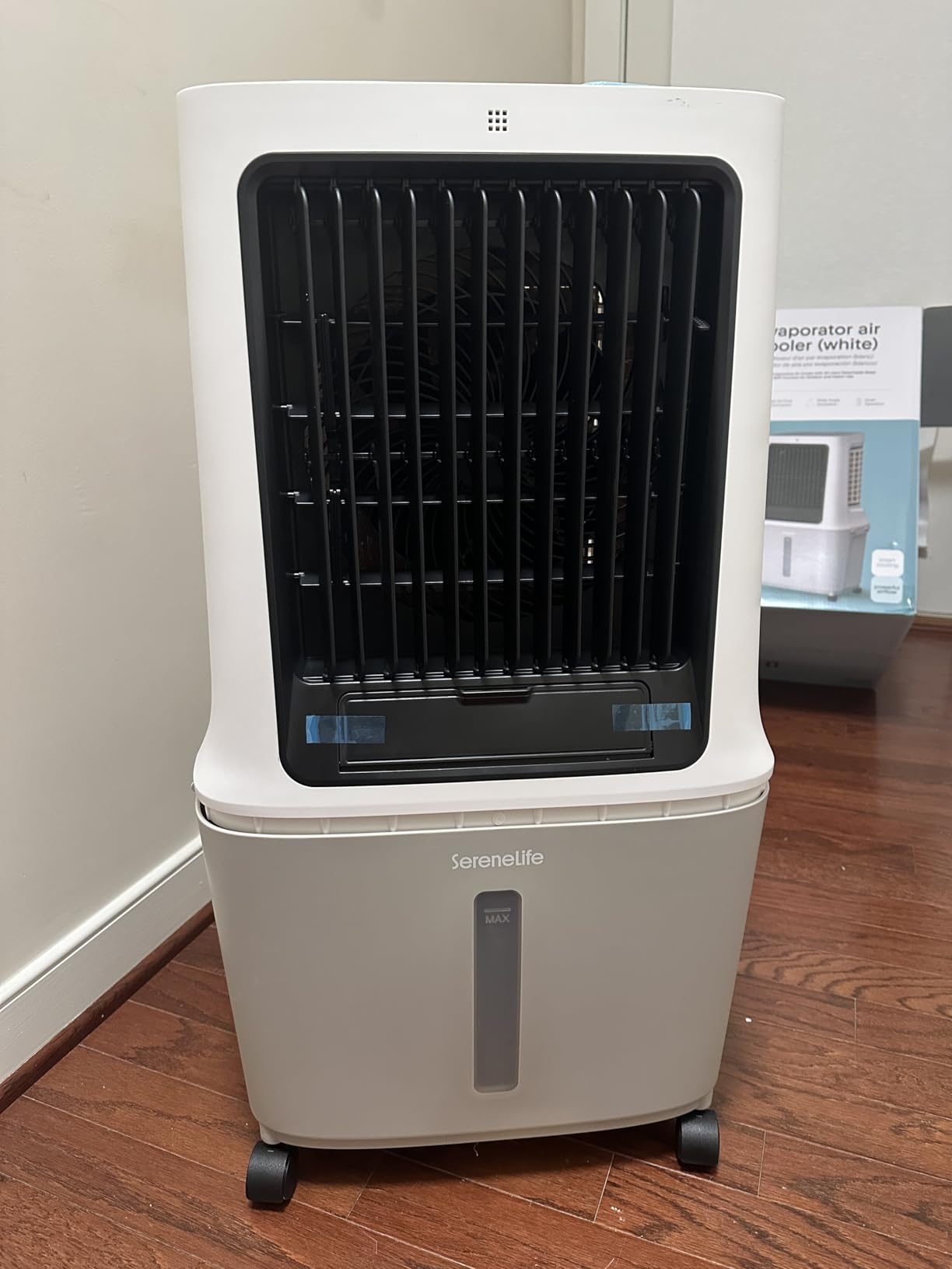 SereneLife Portable Swamp Cooler with 12000 CFM Power - Industrial Evaporative Air Cooler for Large Indoor & Outdoor Spaces, 150 L Tank, 60° Oscillation, 12-Hour Timer, Wi-Fi & Remote Control customer photo 2