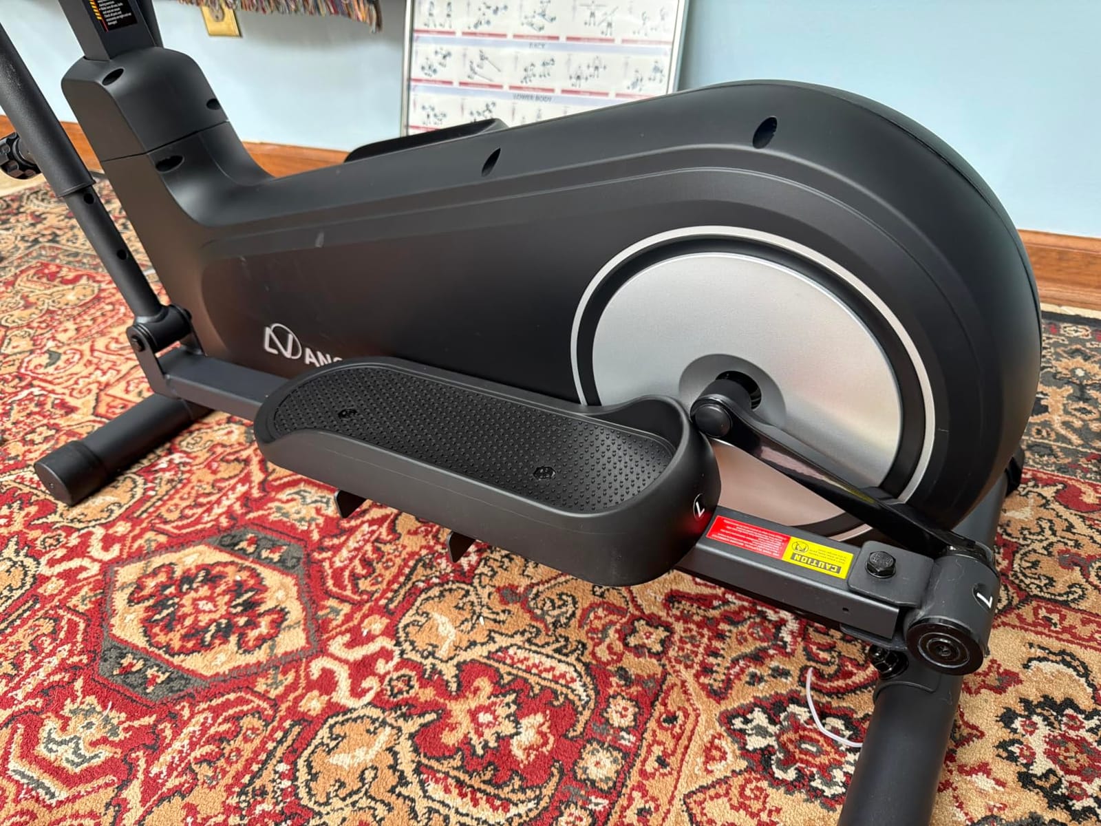 ANCHEER Elliptical Exercise Machine for Home, Foldable Magnetic Elliptical Trainer with 16