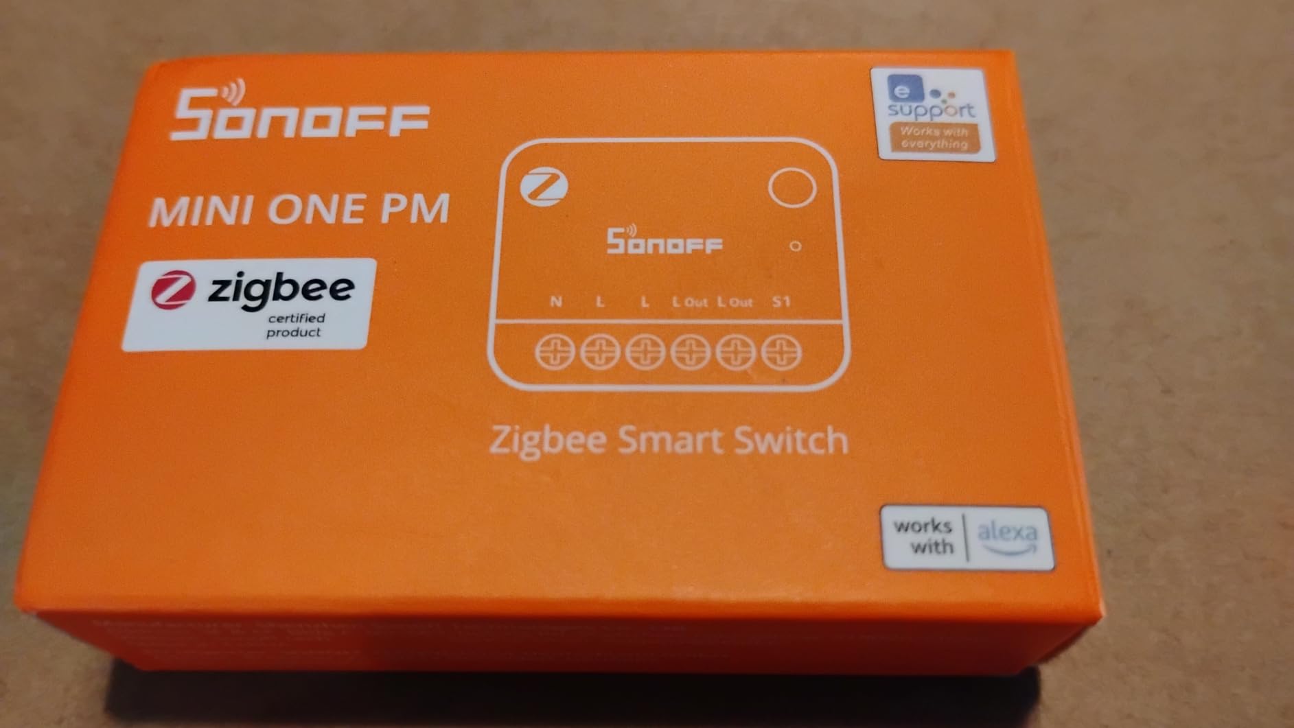 SONOFF MINI-ZB1GSP, Zigbee 3.0, MINI One PM, Smart Light Switch, Energy Monitoring, Zigbee Hub Needed, Neutral Required, Power Measuring, Smart Timer/Scene, Compatible with Home Assistant, 16A customer photo 1