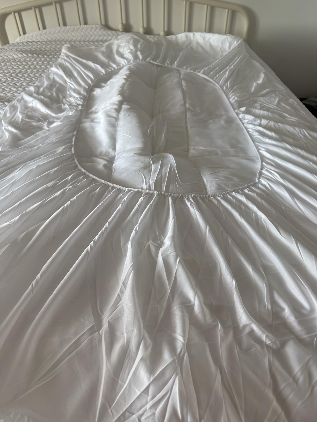 Queen 4 Inch Dual Layer Memory Foam Mattress Topper, Cooling Gel Pad customer photo 1