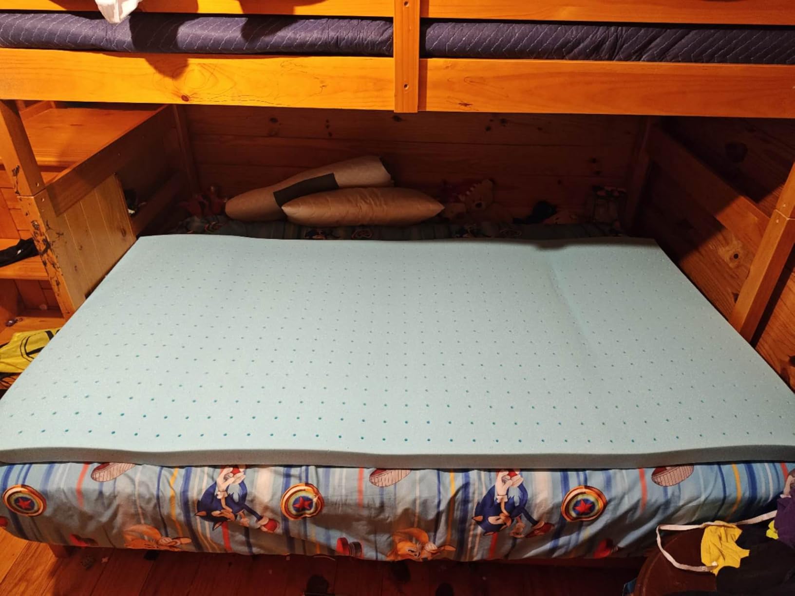 Queen 4 Inch Dual Layer Memory Foam Mattress Topper, Cooling Gel Pad customer photo 2